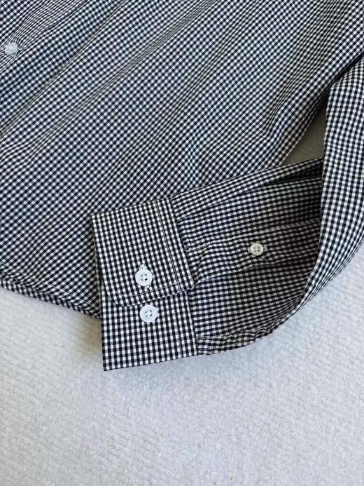 F031655春夏新品挺括感十足通勤休闲小细格纹牛津纺长袖衬衫 商品图7