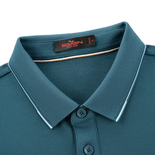 【凉感/不变形领】柒牌短袖POLO男装2026夏季新款翻领休闲上衣 130T71110 商品图2