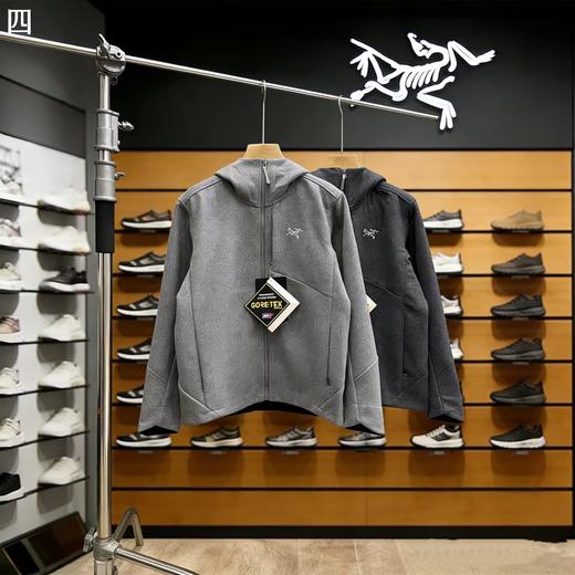 F031606新款防风羊毛涤纶双织布连帽软壳男女同款夹克外套 商品图1