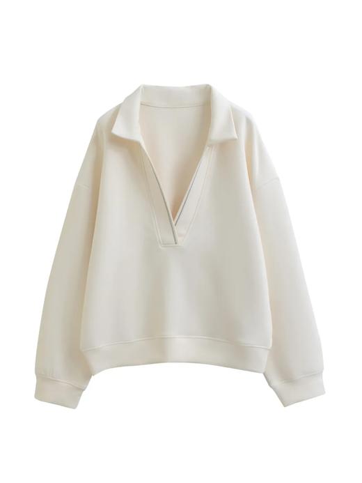 F031601秋冬新款韩系时尚极简风半拉链卫衣女长袖宽松百搭显瘦上衣 商品图7