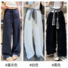 精选优质白色棉麻休闲裤 女夏季新款高腰垂感宽松阔腿慵懒风净色裤 亚麻运动裤 商品缩略图0