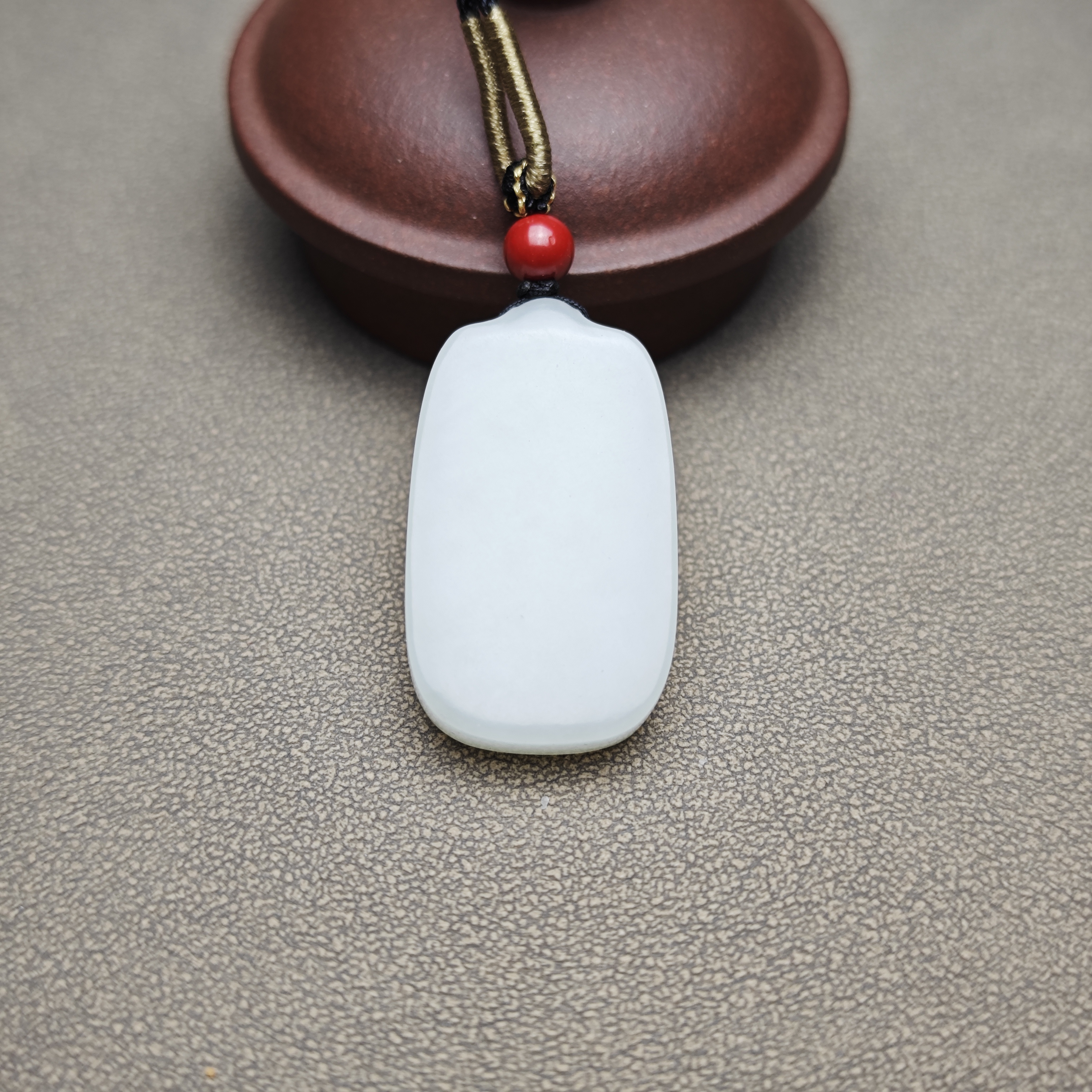 特惠！新疆和田玉且末料一级白经典小平安牌 312-18