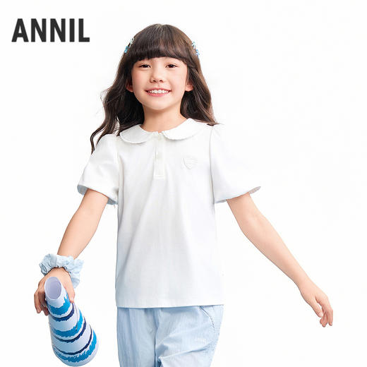 【实体店同款】女童短袖针织衫夏季新款安奈儿童装AG621221 商品图2