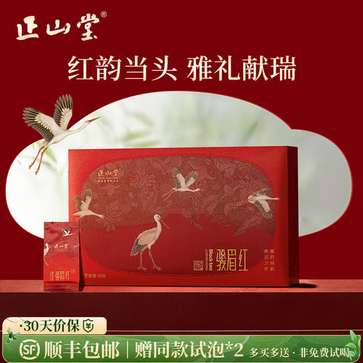 正山堂 宋风雅韵骏眉红礼盒装 正山小种红茶特级茶叶年货送礼100g 商品图0