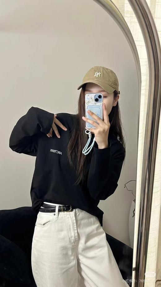 F031614春秋新款男女同款发泡三色彩标浮雕印花长袖T恤 商品图13