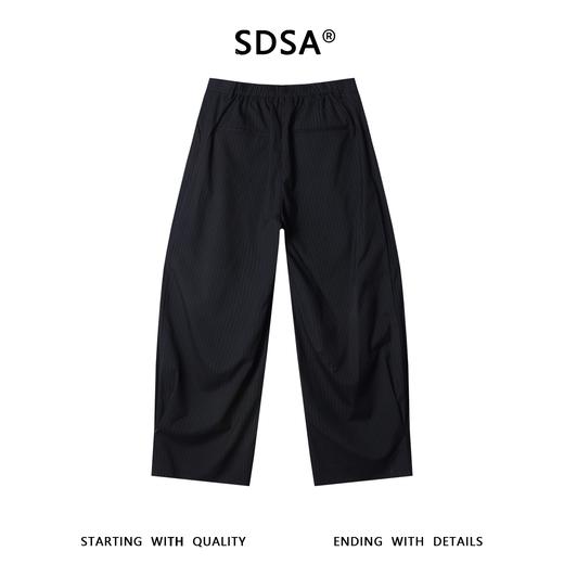 SDSA男装2026新款高贵轻奢韩版百搭竖条纹阔腿休闲裤通勤休闲 商品图4