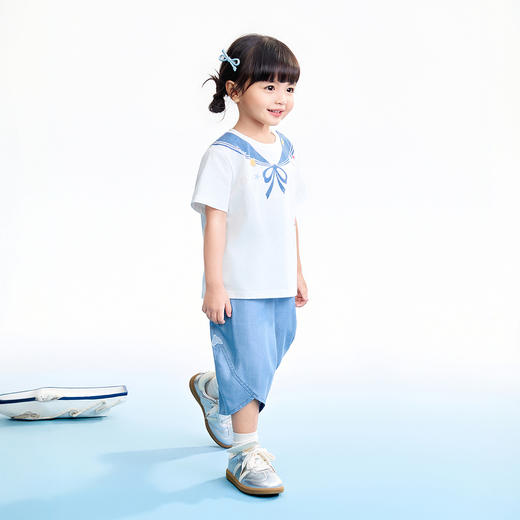 【实体店同款】女童圆领短袖上衣夏季新款安奈儿童装XG621201 商品图5