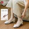 ARCH CONTACT安启美奈蝴蝶结粗跟浅口百搭通勤不累脚女单鞋53121-1 商品缩略图3