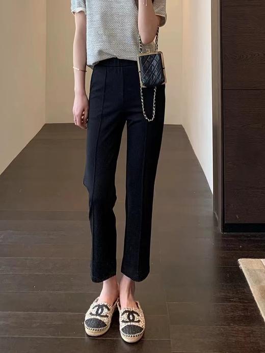 F031691大长腿高腰鱼尾小黑裤微喇裤直筒裤女春夏新款 商品图11