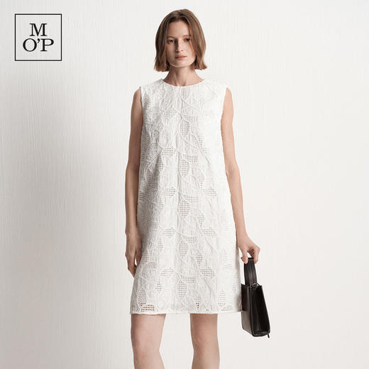 Marc O'Polo/MOP夏季新款好看时尚高级气质蕾丝无袖圆领连衣裙女 商品图0