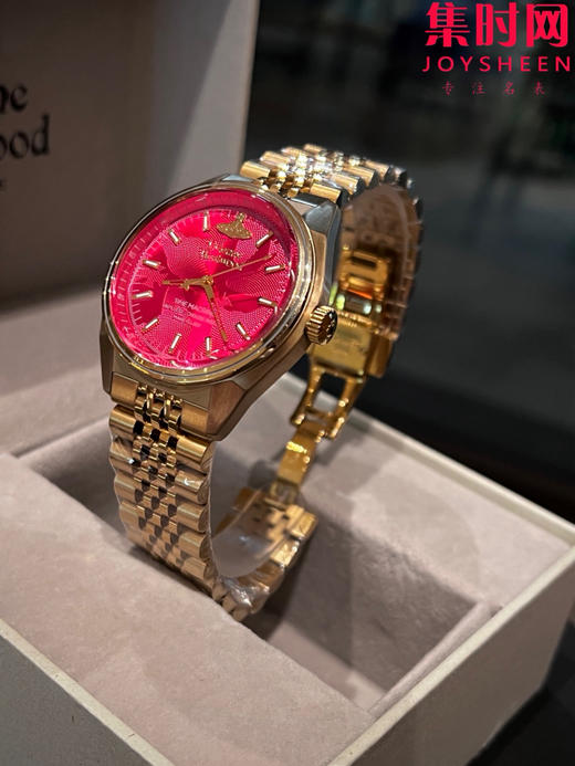 原单薇薇安西太后VV251系列 火龙果 玫红经典土星 女士石英腕表 表径39mm 商品图1