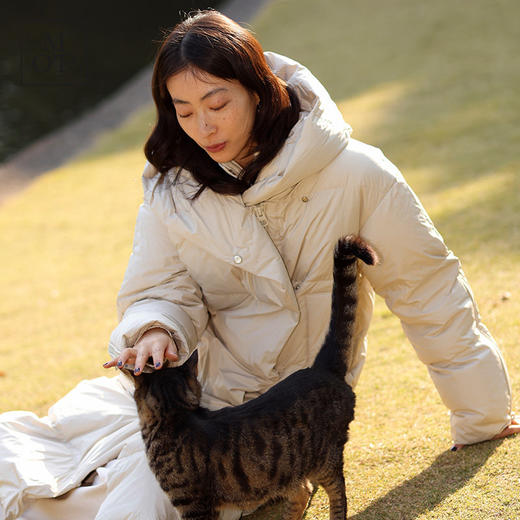 [吉赛尔同款]Marc O'Polo冬季新款时尚保暖连帽廓形长款羽绒服女 商品图4