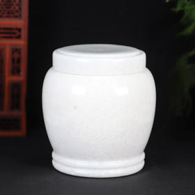 琉璃白玉瓷骨灰坛净面骨灰骨灰坛22.5*23cm