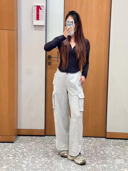 F0316100柔软亲肤Scuba系列女款工装高腰休闲阔腿裤 商品图13