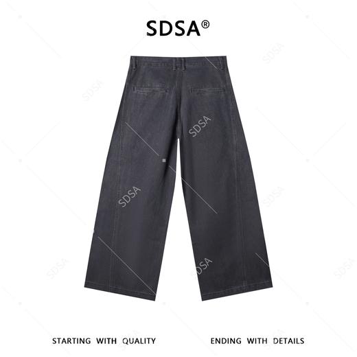 SDSA男装2026新款高贵轻奢美式复古分割线设计牛仔裤百搭时尚裤子 商品图4