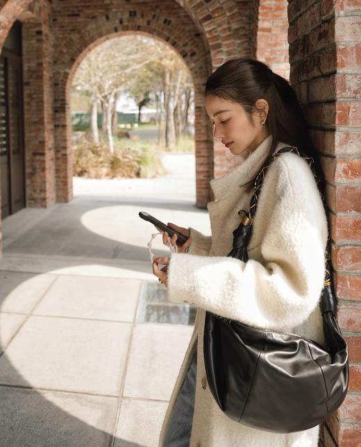 新款杨树林Amlia羊皮hobo饺子包单肩大容量腋下包 商品图1