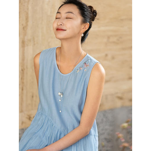 牧衣游原创 手工刺绣丝棉连衣裙 限量福利款 橘子海不支持会员折 商品图3