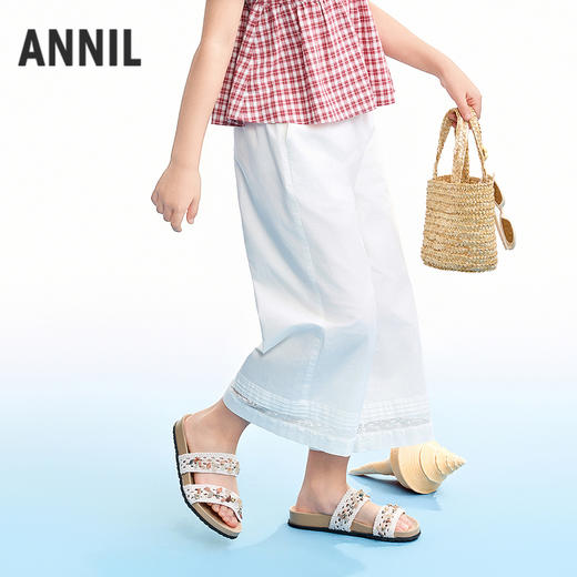 【实体店同款】女童全腰梭织九分裤夏季新款安奈儿童装AG626234 商品图1