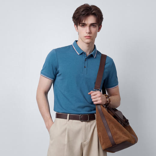 【含棉】圣得西短袖男polo衫2026新款春季亲肤透气商务休闲风上衣 商品图14