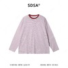 SDSA男装2026新款高贵轻奢时尚简约条纹圆领长袖T恤百搭宽松上衣 商品缩略图0