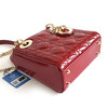 【95新】Dior迪奥LADY DIOR手袋迷你红色漆皮三格戴妃链条包手提单肩包女士130326HS10 商品缩略图5