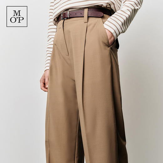 Marc O'Polo/MOP25春秋季新款时尚宽松阔腿裤羊毛弯刀休闲裤女士 商品图4