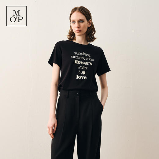 Marc O'Polo/MOP春季新款经典草莓系列纯棉简约圆领短袖T恤女上衣 商品图0