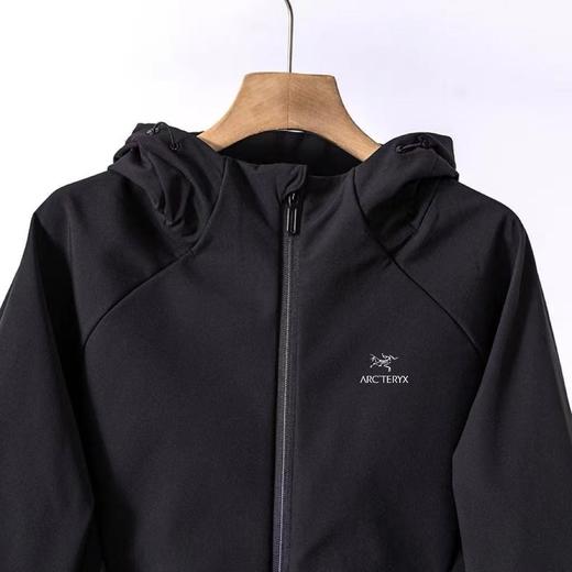 F0316109软壳防风防水拉链连帽纯色外套夹克冲锋衣 商品图3