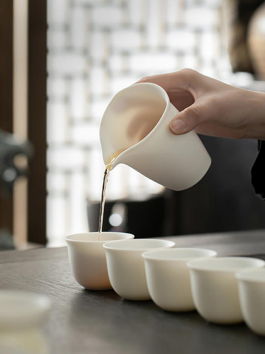 罗莱一品 留白主义-哑光羊脂玉瓷盖碗茶具套组 商品图4