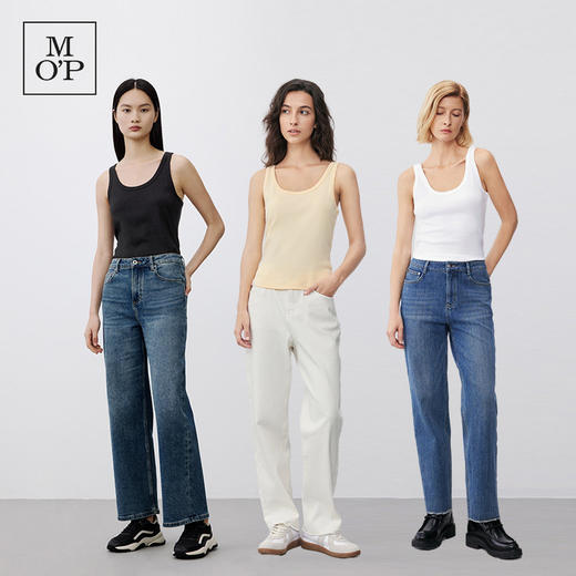 Marc O'Polo/MOP春夏新款好看简约圆领纯棉无袖T恤简约美式背心女 商品图1