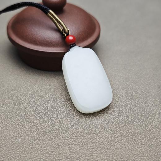 特惠！新疆和田玉且末料一级白经典小平安牌 312-18 商品图2
