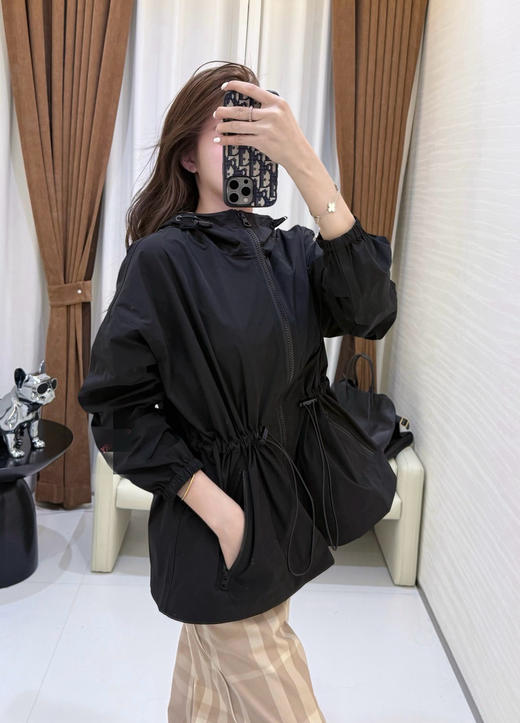 316-9 B家格纹连帽收腰外套 商品图4