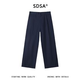 SDSA男装2026新款高贵轻奢松弛感纯色垂感阔腿休闲长裤百搭时尚