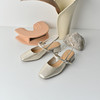 经典鲨2026年夏专柜新品时尚方头中粗跟气质后空凉鞋单鞋女KW89-629101 商品缩略图2
