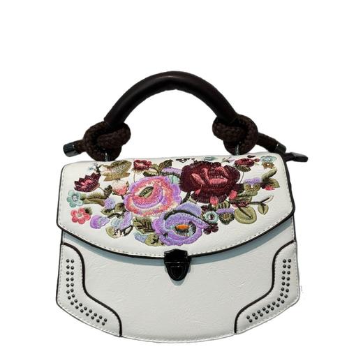 雀说单肩包民族风质感刺绣休闲通勤斜挎包母亲节礼物简约百搭女士包包ALWS6016 商品图4