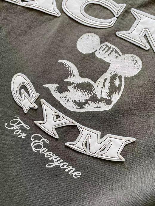 F031611鹿晗同款美式街头贴皮刺绣经水洗假两件长袖T恤 商品图3