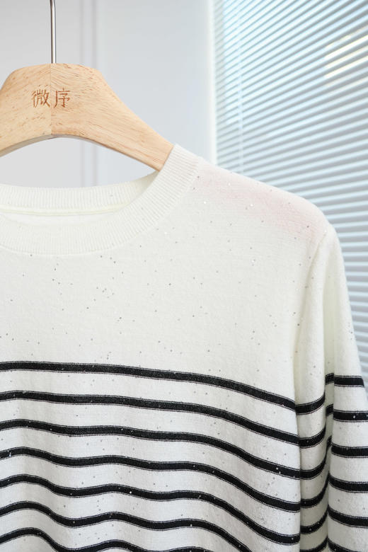 星轨|经典条纹细闪针织短袖 商品图5