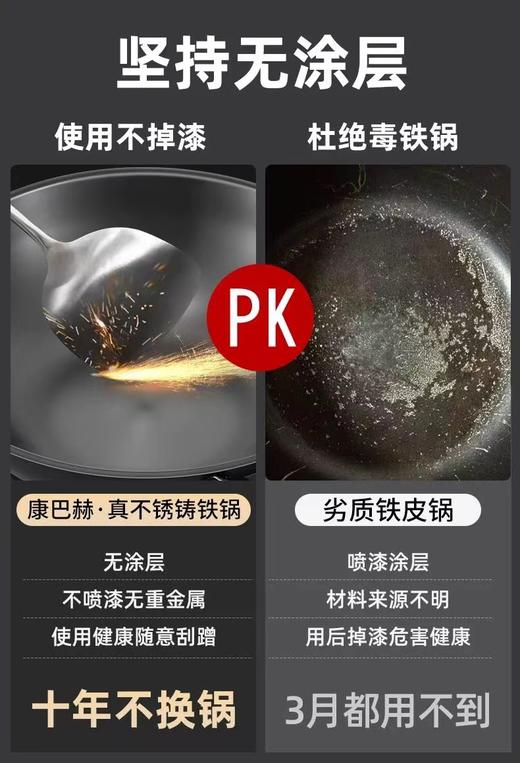 F031642无涂层更健康煎炒烹炸样样行炒锅深氮防锈锅 商品图10