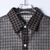 SDSA男装2026新款高贵轻奢撞色小格拼接子翻领长袖衬衫百搭休闲 商品缩略图1