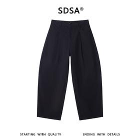 SDSA男装2026新款高贵轻奢韩版简约纯色弯刀休闲裤休闲百搭裤子