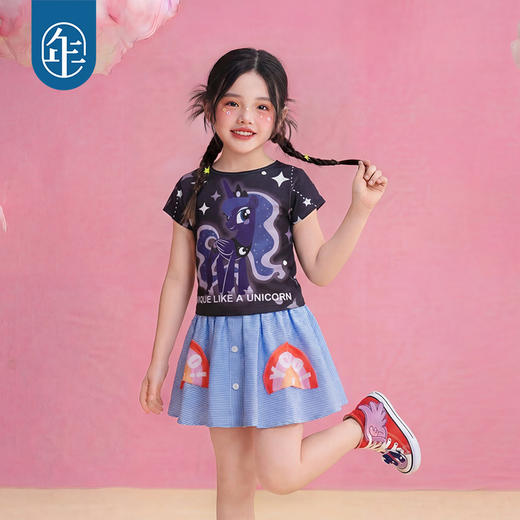 小马宝莉联名年衣童装短袖T恤儿童夏季新款女孩公主可爱卡通上衣 商品图1