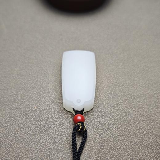 新疆和田玉且末料羊脂玉厚实雅致小平安牌 312-19 商品图3