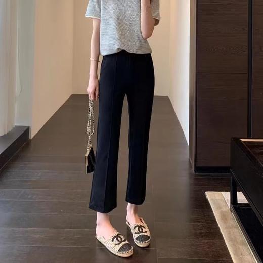 F031691大长腿高腰鱼尾小黑裤微喇裤直筒裤女春夏新款 商品图9