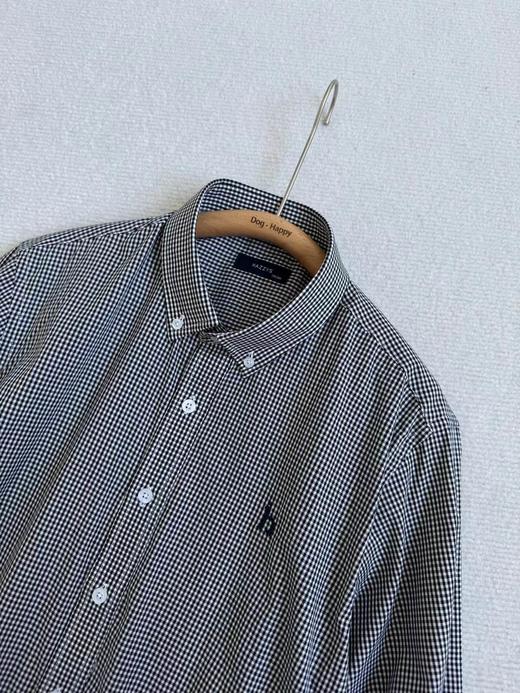 F031655春夏新品挺括感十足通勤休闲小细格纹牛津纺长袖衬衫 商品图1