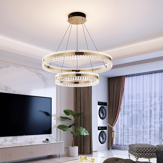 欧普 水晶之恋 仿水晶环形 装饰吊灯 商品图3