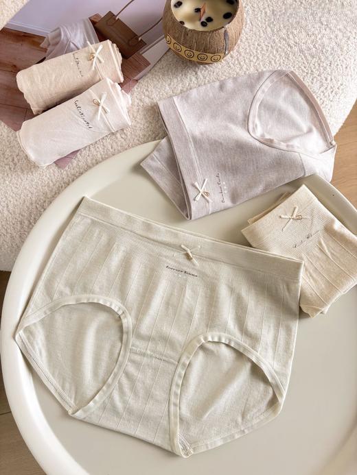 女士无缝内裤裸氨棉新面料蝴蝶结少女三角内裤舒适贴肤透气内裤8847 商品图5