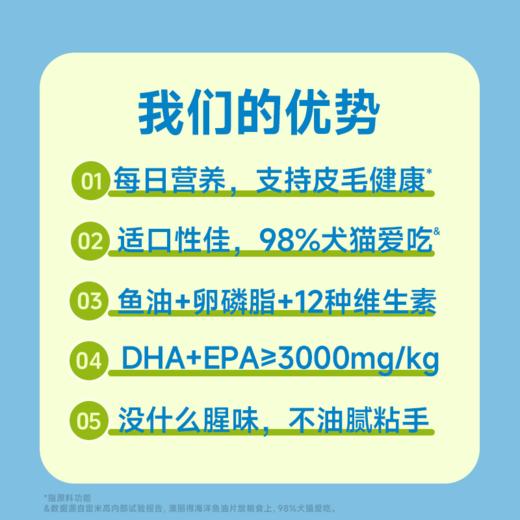 澳丽得海洋鱼油片鱼油卵磷脂美毛护肤补充维生素全年龄犬猫通用 商品图5