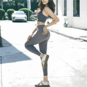 Mylyis 9分口袋高腰瑜伽裤 55501  L家同款口袋神酷 可以插兜的瑜伽裤/打底裤leggings 四面高弹+全身四针六线无缝缝纫 穿出2米大长腿