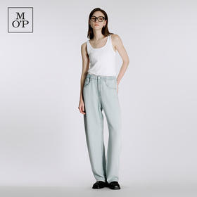 Marc O'Polo/MOP春夏新款好看简约圆领纯棉无袖T恤简约美式背心女