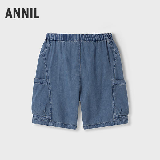 【实体店同款】男童全腰牛仔中裤夏季新款安奈儿童装AB626147 商品图1